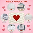 thumbnail image 3 of Home Decor Valentine'S Day Carpet Valentine'S Day Bathroom Decoration Bathroom Mat Red Bathroom Decoration Washable Heart Shaped Floor And Door Mat Welcome Carpet 23.62''X35.43'', 3 of 6