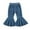 Blue, variant on KYAIGUO Kids Baby Girls Velvet Flare Pants Leggings Newborn Elastic Waist Bottoms Tights Little Girls High Waisted Casual Ruffle Long Pants Baby Fall Winter Bell Bottoms Trousers for 6M-6Y