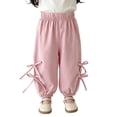 thumbnail image 3 of Liyamei Girls Soft Breathable Leggings with Loose Fit and Knot for Summer Casual Size 3-9 Years, 3 of 5