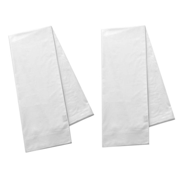 Polycotton Pack of 2 Body Pillow Pillowcases, White, 200 Thread Count