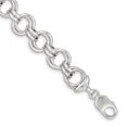 thumbnail image 1 of 925 Sterling Silver Link Bracelet Chain Fancy, 1 of 6