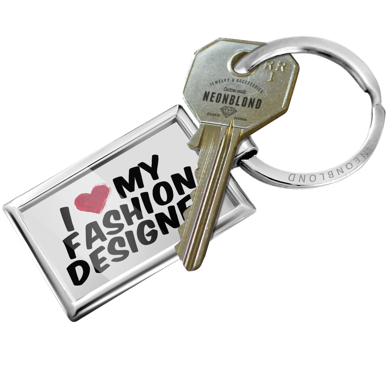 NEONBLOND Keychain I heart love my Designer - Walmart.com