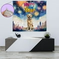 thumbnail image 4 of Happy New Year with Golden Retriever Fireworks Holiday Xmas Winter 2025 Tapestry Goldens Dog Lover Gifts Idea Wall Hanging Backdrop Home Decor - 00025, 4 of 5