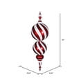thumbnail image 2 of Vickerman M180103 30 Po. Finial Rayé Rouge et Blanc, 2 of 2