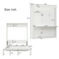 thumbnail image 5 of Newboti Furniture Queen Size Murphy Bed, 68-inch Cabinet Bed Folding Wall Bed with Desk Combo Perfect for Guest Room, Study, Office, White NO.83242, 5 of 8