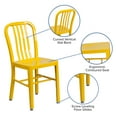 thumbnail image 5 of Flash Furniture Commercial Grade 2 Pack Yellow Metal Indoor-Outdoor Chair, 5 of 13