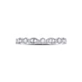 thumbnail image 2 of 10kt White Gold Womens Round Diamond Marquise Dot Stackable Band Ring 1/6 Cttw, 2 of 4