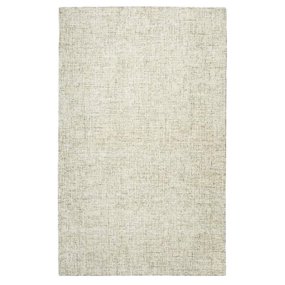 Alora Decor London 12' x 15' Solid Beige/Gray/Rust/Blue Hand-Tufted Area Rug