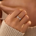 thumbnail image 2 of Dainty 14K Gold Plated Heart Initial Rings for Women Mother Daughter Non Tarnish 925 Sterling Silver Adjustable Open CZ Letter A-Z Ring Stackable Pinky Promise Ring Christmas Jewelry Gifts, 2 of 11