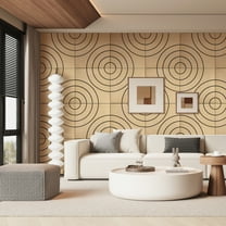 4-Pack Acoustic Circular Wave Wall Panels (23.62" X 23.62" Each), 3D Flexible Oak Veneer Soundproof Panels For Living Room, Studio & Office