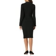 thumbnail image 3 of Conjunto de traje para mujer INSPIRE CHIC de 2 piezas, chaqueta de tweed y falda, talla XL, negro, 3 of 5