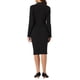 thumbnail image 3 of Conjunto de traje para mujer INSPIRE CHIC de 2 piezas, chaqueta de tweed y falda, talla XL, negro, 3 of 5