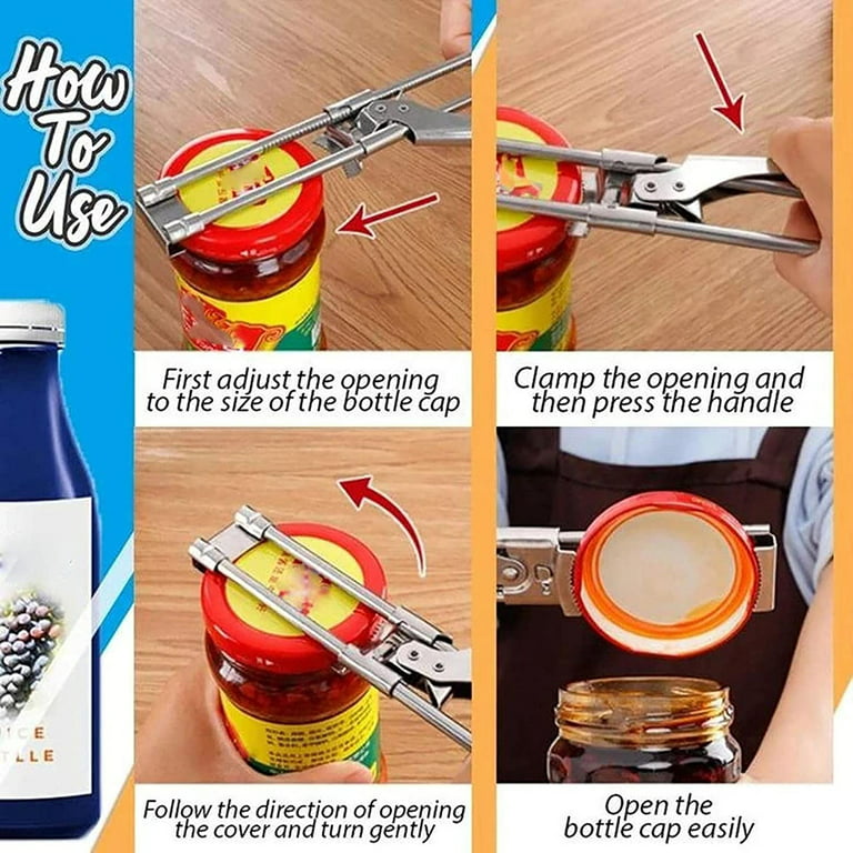 1pc Under Cabinet Jar Bottle Opener Mount Easy Off Install