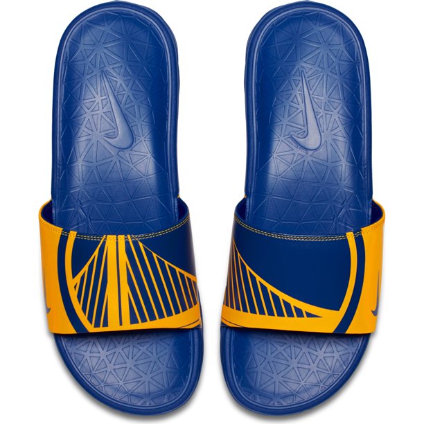 Golden State Warriors Nike Benassi Solarsoft NBA Slides - Yellow ...