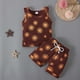 thumbnail image 2 of Conjunto De Dos Piezas Para Bebés, Niños Y Niñas, Sin Mangas, Con Estampado De Cactus Arcoíris, Pantalones Cortos, Camiseta Sin Mangas Odeerbi LM103-9877, 2 of 7