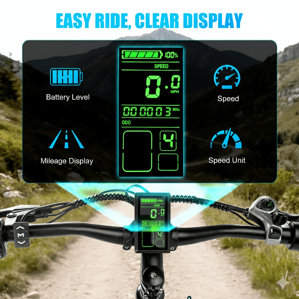 EOEOTWO 26" Fat tire Electric Bike for Adults, 1500W Peak Motor, 30 MPH Speed, 70 Miles Range Mountain Ebike, 48V 20Ah Removable Battery, Off-Road EBike for Men & Women, 7 Speed