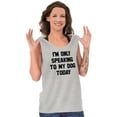 thumbnail image 3 of Only Speaking Dog Today Pet Lover Plus Size Graphic Tank Top Brisco Brands 2X, 3 of 5