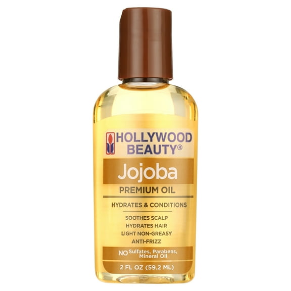 Hollywood Beauty Jojoba Oil for Hair, Scalp, and Skin, 2 fl oz, Smoothing & Straightening all Hair Types