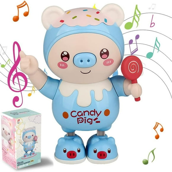 Jouet Musical Cochon Dansant Mignon Qui Rampe et Marche, Jouet Cochon Musical avec Lumières LED, Jouet Interactif Cochon Chantant pour Enfants, Garçons et Filles Tout-Petits, Cadeaux Préscolaires