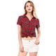 thumbnail image 2 of Camisa a Cuadros Estilo Western Algodón Clásico Con Botones Allegra K Rojo M, 2 of 6