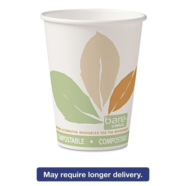 Solo Cups SCC378PLABBPK 8 oz Bare Eco-Forward Pla Paper Hot Cups - Pack of  50, 50 - Fred Meyer