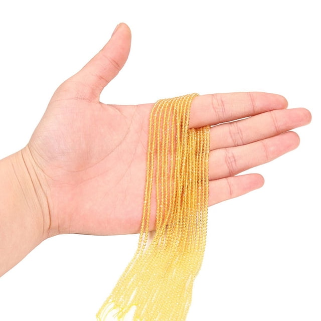 SPRING String Beads Glossy DIY Bracelets Diameter 2MM Necklaces Small Pendants Yellow