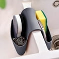 thumbnail image 2 of Clearance! Alltopbargains Black Saddle Double Sink Caddy Kitchen Organizer Storage Sponge Holder New, 2 of 5