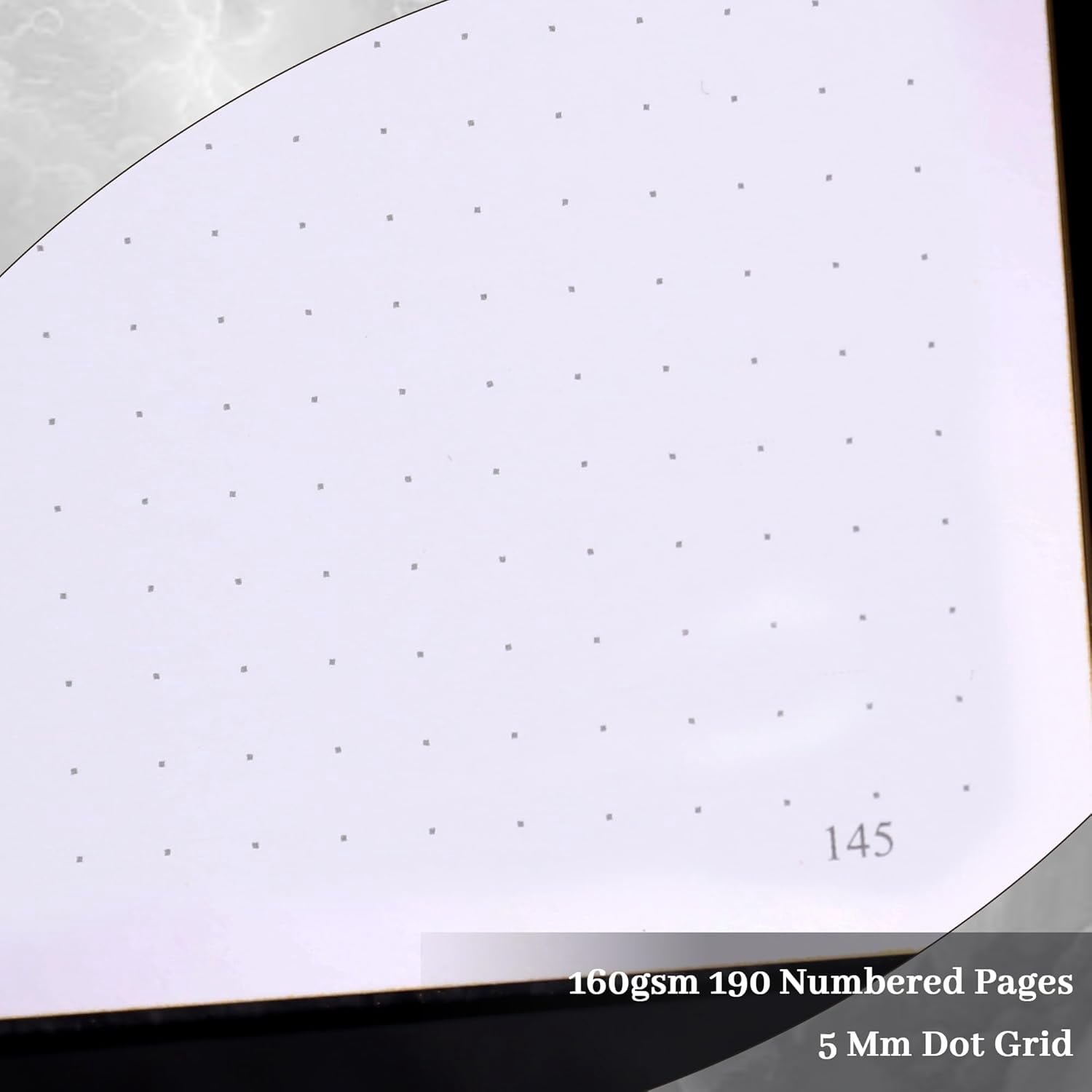Dot Journal Hardcover A5 College Ruled Notebook 316 Numbered Pages for Writing