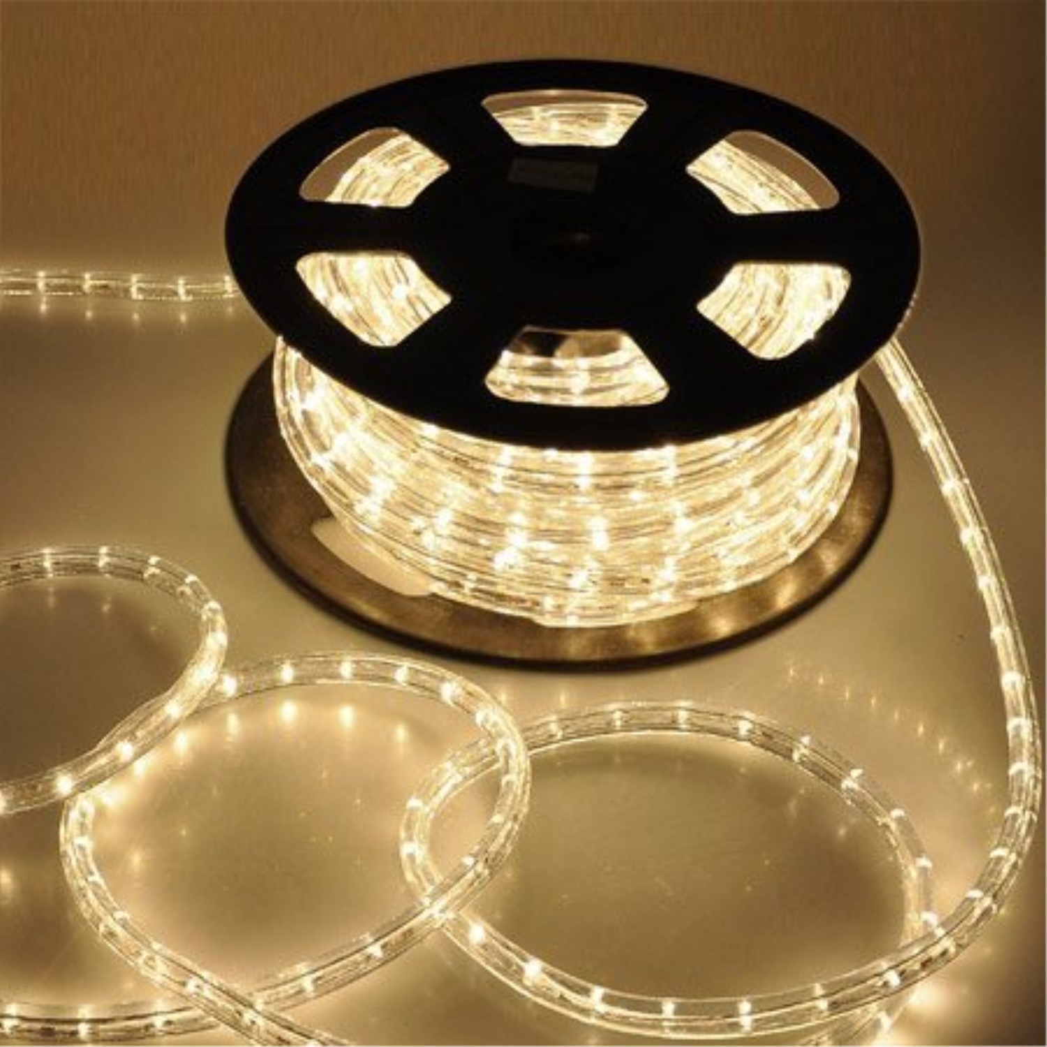 Flexible Warm White Illuminated 546 LED Bulbs Rope Light 50' Ft w