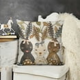 thumbnail image 2 of YINGXI Throw Pillow Covers, Leaves Cushion Case Decoration for Sofa Couch 24x24in, 2 of 5