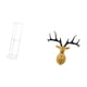 thumbnail image 5 of Mesa auxiliar redonda,Mesa auxiliar redonda de acrílico transparente de 3 niveles para sala de estar,Estatua de cabeza de ciervo,Adorno de pared con cabeza de ciervo,animal decorativo para el, 5 of 8