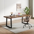 thumbnail image 1 of Solid Wood Computer Desk 55-inch Large Office Desk Home Simple Modern Long Desk Study Writing Desk Dining Table for Home Office, 1 of 6