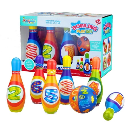 Charlottesville Bowling Bo-Toys Kids Bowling Play Set Child Safe Lightweight Pins & Ball Sport Game for Boys, Girls, Toddlers, Children ()