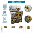 thumbnail image 6 of Yellow Sunflowers Table Runner - 48 Inch Long Western Star Farmhouse White Wooden Cotton and Linen Blended Dress Scarves Farmhouse Table Runner for Kitchen Dining, Coffee Table, 13" x 48", 6 of 8