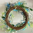 thumbnail image 3 of Spring Wreath for Front Door with Natural Twig Base, 15.7 Inch Outdoor Summer Wreath, Farmhouse Indoor Decor, Flower Wreath for Wedding Home Wall Window Porch, 3 of 7