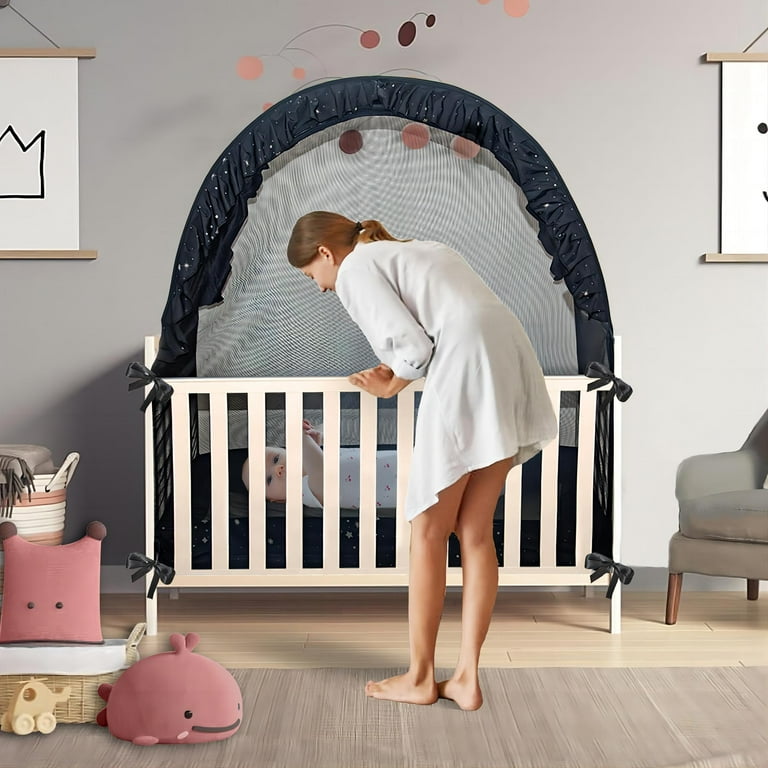 DAKSHA Crib Tent to Keep Baby from Climbing Out Pack N Play Tent with Glowing Stars for Toddler Crib Net to Keep Baby in Mosquito Net Tent for Crib Walmart