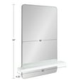 thumbnail image 6 of Kate and Laurel Fossett Frameless Rectangle Wall Mirror, 18 x 30, White, Decorative Shelf Mirror, 6 of 9