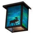 thumbnail image 6 of Meyda 163102 8 in. Hyde Park Moose Wall Sconce, Craftsman Brown Blue & Green, 6 of 6