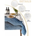 thumbnail image 3 of Blue Beige Tablecloth Square Table Cloth 60x60, Waterproof Outdoor Table Cloth Covers Decorative Table Protector, Modern Coastal Wave Abstract Art Washable Table Cover for Kitchen Dinning Party, 3 of 8