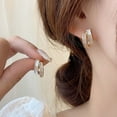 thumbnail image 1 of HomeKingdee Gold Color​ Metal Rhinestone Circle Earrings for Women - Temperament Fashion Super Flash Earrings for Any Occasion, Ideal Gift, 1 of 5
