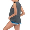 thumbnail image 4 of Fengyings Clearance Maternity Tank Tops Sleeveless Ruched Basic Tops Maternity Shirt Vest Mama Clothes, 4 of 5