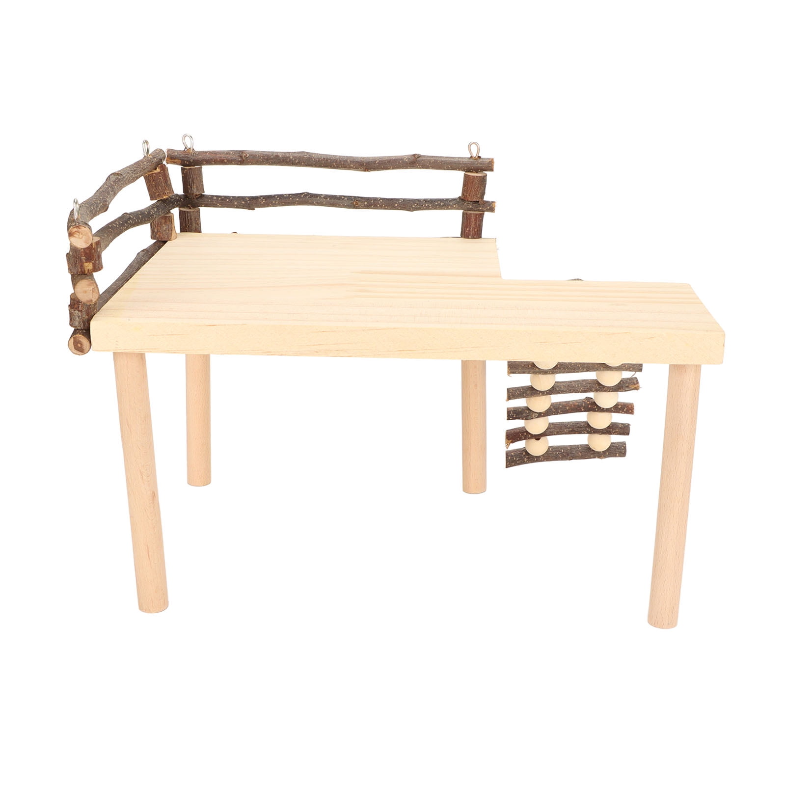 Hamster Climb Platform Kit - Wooden Activity Playground With Ladder, 30x21x21 Cm, For Small Pets