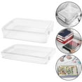 thumbnail image 2 of Lefu Desktop File Storage Box A4Document Organizer Case With Lid Desk Paper Container, 2 of 4