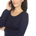 thumbnail image 5 of White Mark Women's Long Sleeve Rib Midi Sweater Dress, 5 of 6
