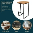 thumbnail image 3 of LeisureMod Quincy Modern Leather Bar Stool with Quilted Upholstery, Counter Height Seat, Sled Base, Non-Slip Foot Pads, Powder-Coated Frame, Fully Assembled, Light Brown, 3 of 15