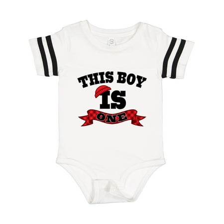 

Inktastic 1st Birthday Buffalo Plaid Lumberjack Gift Baby Boy Bodysuit
