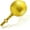 Yellow, variant on Flag Pole Ball Topper Ornament - Flagpole Top Replacement, Aluminum Anodized Finish - 1/2"-13UNC Threading Fit Most USA Flag Pole,Truck & Solar Light (3", Silver)