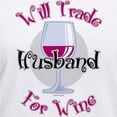 thumbnail image 3 of CafePress - Will Trade Husband For Wine Women's V Neck T Shirt - Womens Cotton V-Neck T-shirt, 3 of 4