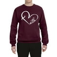 thumbnail image 2 of Wild Bobby Heart Made Of Faith Inspirational/Christian Unisex Crewneck Graphic Sweatshirt, Maroon, 3X-Large, 2 of 5