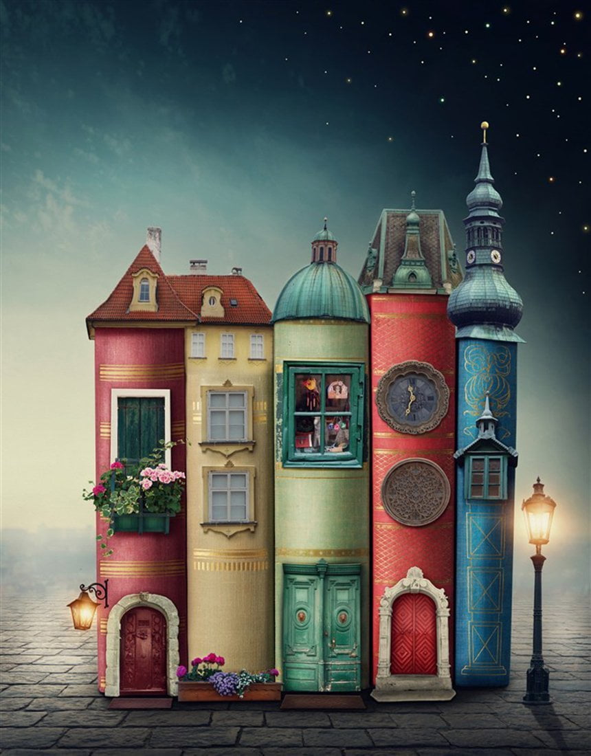 6x6ft Fantasy Room Interior Backdrop Polyester Shabby Room Old Wooden Table Chair Magical Book Sand Clock Beside The Window Wood Floor Background Kids Child Baby Newborn Artistic Shoot